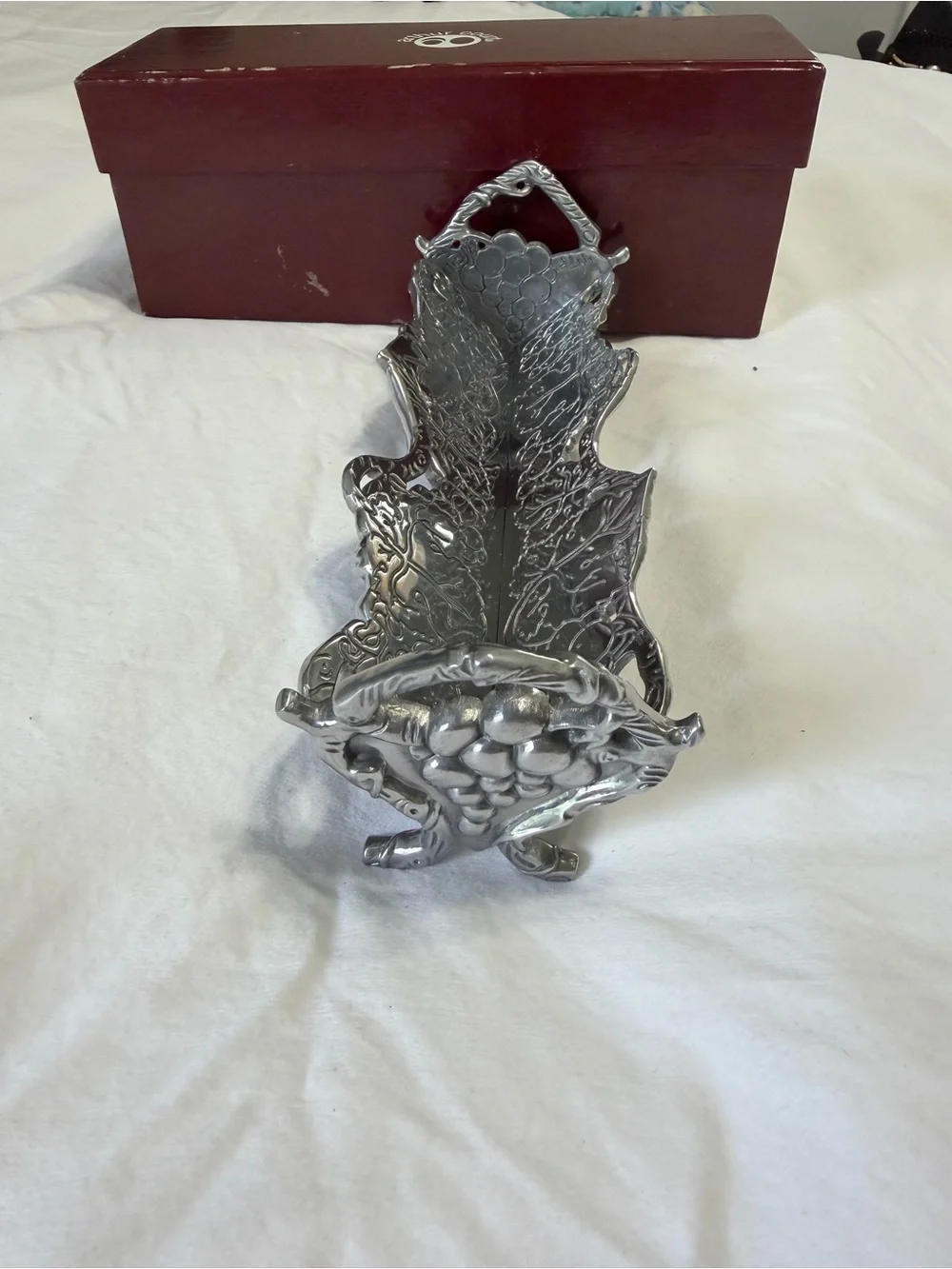 Arthur Court Grape Cracker Tray 10-1952  Serving Caddy w/ Original Box